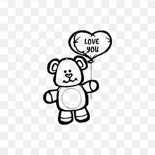 Love You Teddy Bear clipart png